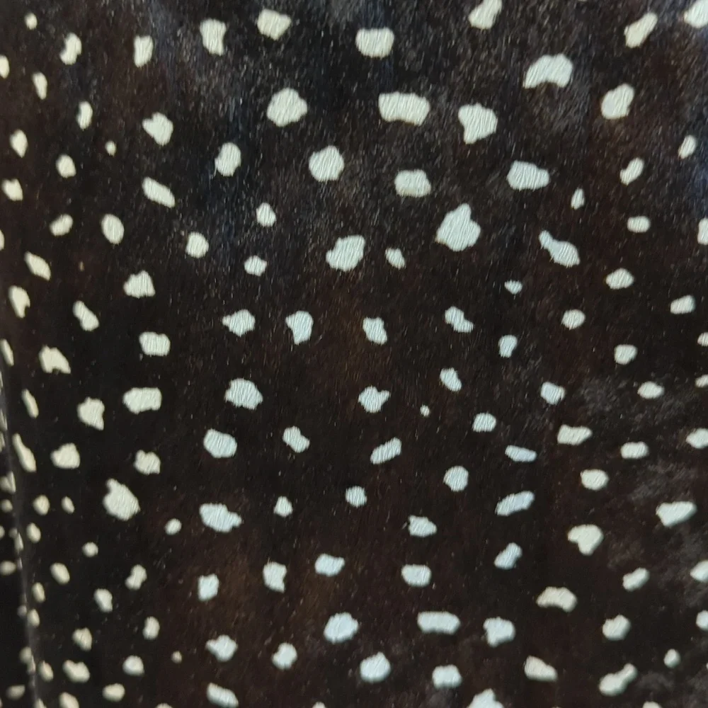 Kate Spade Leather Skirt Brown White 2 cow animal print western country mini